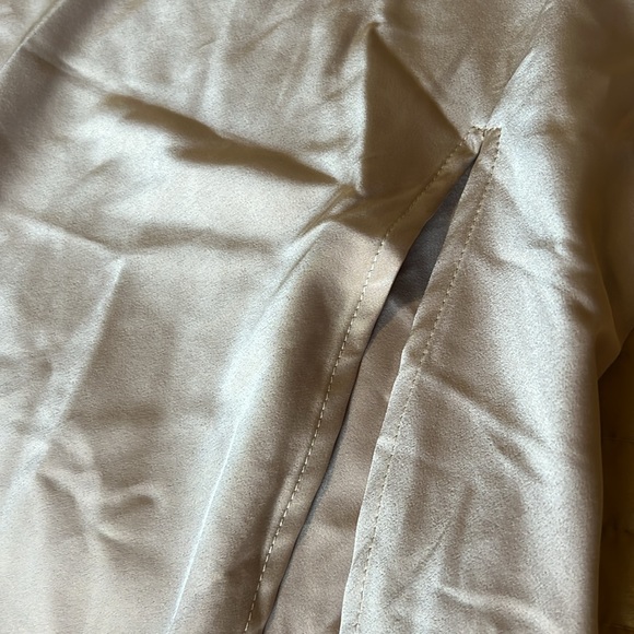 Satin long skirt side zip & side front slit - Picture 4 of 4